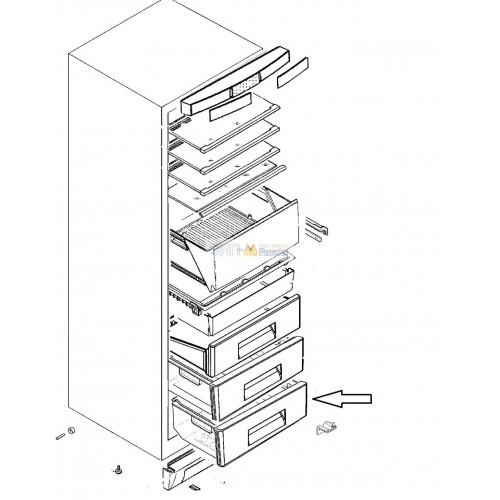 Ящик нижний морозильной камеры для холодильника Electrolux (Электролюкс) - 2426356206