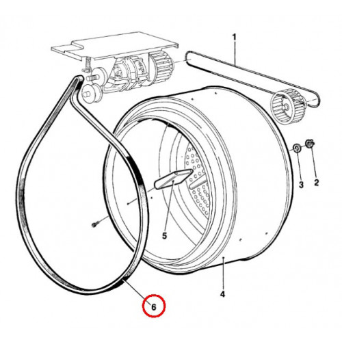 Ремень для сушильной машины Electrolux (Электролюкс), Zanussi (Занусси), AEG (АЕГ) 1951 H5 - 1506124039