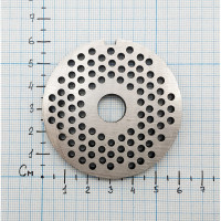Решетка промышленной мясорубки №1 МИМ-80 без бурта 010047