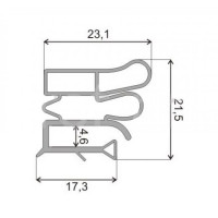 Уплотнитель двери холодильной камеры 530x910 мм холодильника  Профиль ПС