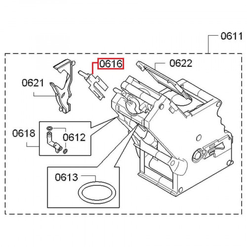 Дренажный клапан для кофемашины Bosch (Бош), Siemens (Сименс) - 622087