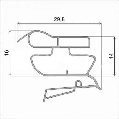 Уплотнитель холодильника 570x1020мм Профиль ИН