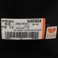 Компрессор среднетемпературный EMBRACO NJ 9238 GK (R-404) (W при +7,2° 4620Вт) Whirlpool 481281719237 C00375049