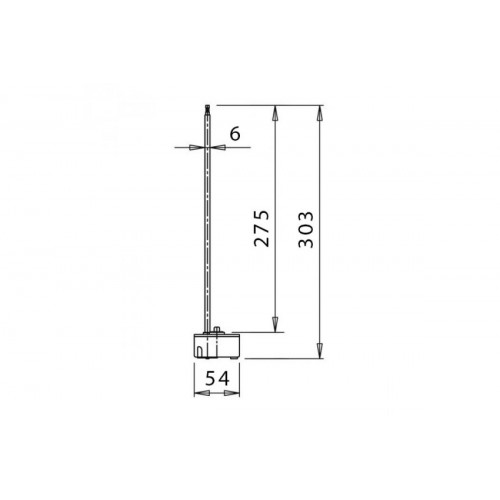 Термостат Unival RT-WH11 (L275, 20-80C, 20A) с флажком и би