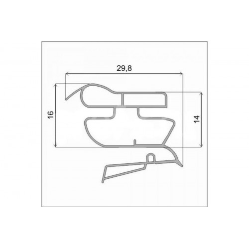Уплотнитель холодильника 580x760мм Профиль ИН