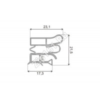 Уплотнитель холодильника 580x290мм профиль ПС
