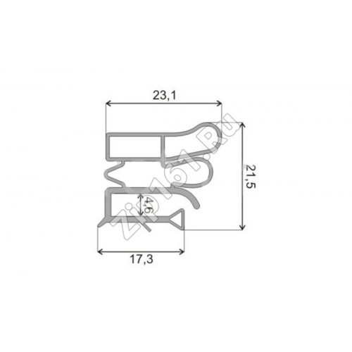 Уплотнитель холодильника 580x770мм профиль ПС