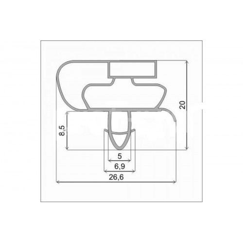 Уплотнитель холодильника 995x560мм Профиль Атлант ПАЗ