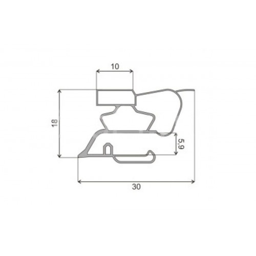 Уплотнитель для холодильника 580x1040 профиль СТ