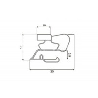 Уплотнитель холодильника 570x1100мм профиль СТ
