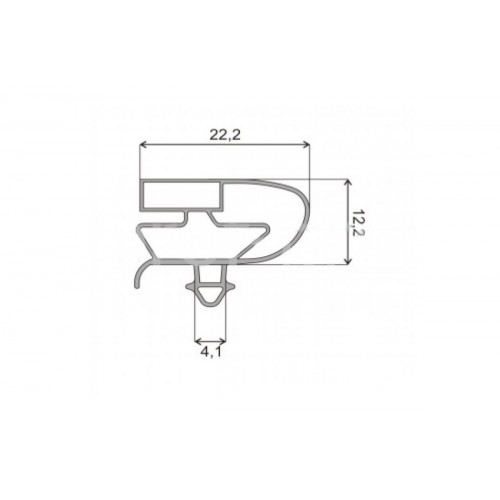 Уплотнитель для холодильника Hansa 615x560 профиль ЕА