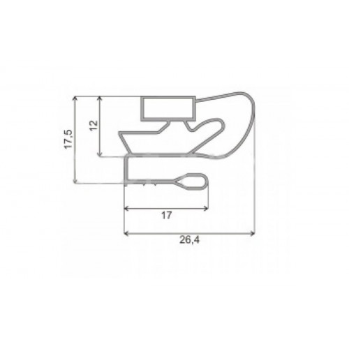 Уплотнитель двери холодильника 560x860мм профиль МА