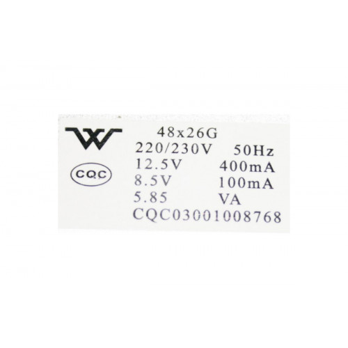 Трансформатор кондиционера 48x26G 220/230V 50Hz 12.5v-400mA 8.5V-100mA 5.85-VA