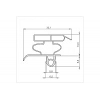 Уплотнитель холодильника 570x655мм Профиль Ин-паз