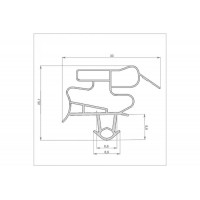Уплотнитель холодильника 565x690мм Профиль BR